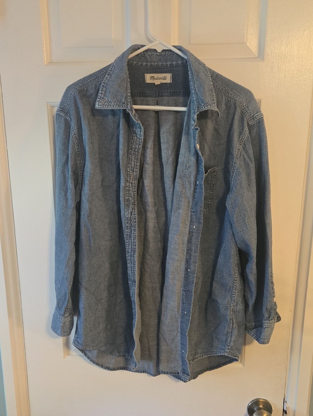 Madewell Women's Light Blue Denim Button-Down Shirt